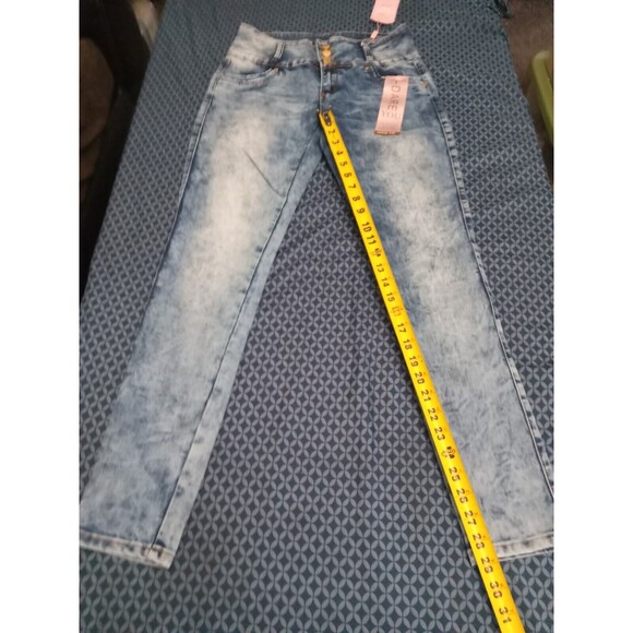 WAIST 31 INCHES SIZE 15 SKINNY JEANS STRETCH DENIM PUSH UP 15-4 CUTIE 1409 SZ15 - Picture 6 of 11